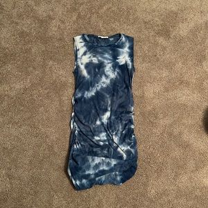 scrunched tie dye dress